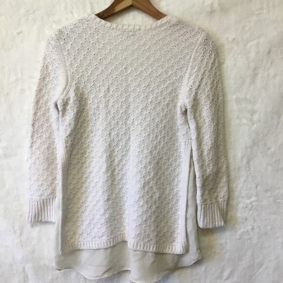 Loft White Long Sleeve Knit Top - Picture 4 of 9